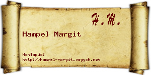Hampel Margit névjegykártya